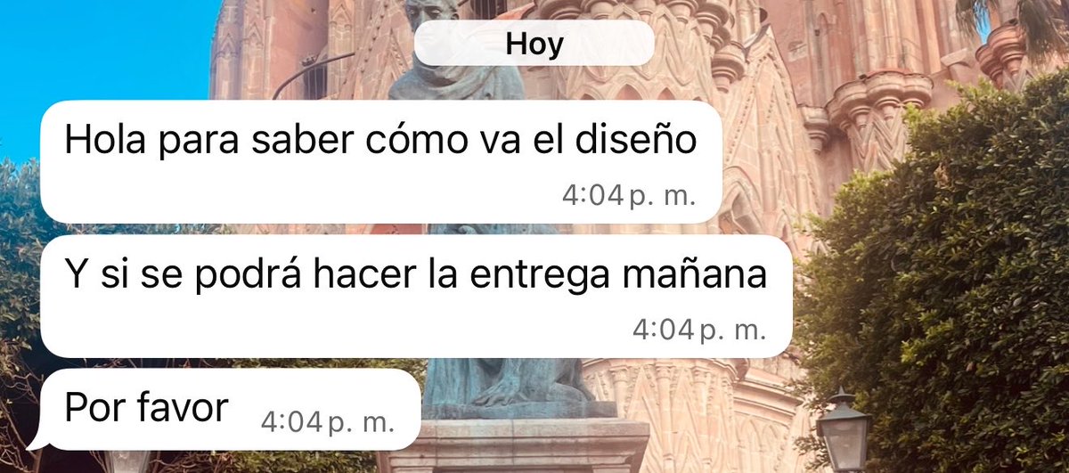 Maetzi10's tweet photo. ¿Como que cómo va? Pues si aún no te la mando es porque aún no la hagoooo🫠 https://t.co/v979PA27TH