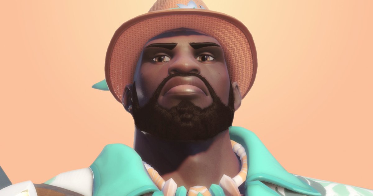pampurins's tweet photo. 🧡 BEACHSIDE DOOMFIST CLOSEUPS🧡 https://t.co/rovhhVUbS2