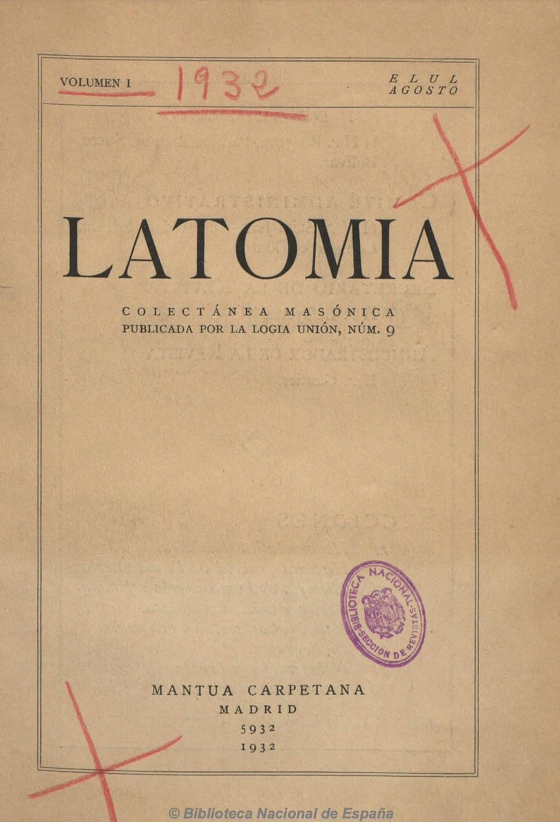 GranLogiaEspana's tweet photo. La revista «Latomia», fue una de las publicaciones más destacadas de la Masonería española en el siglo XX. Considerada «la mejor de las revistas», se distinguió por su alto nivel de investigación histórica y su profunda riqueza en cultura iniciática. #GLE
https://t.co/W7pYsS2VDS https://t.co/VcJPc9AA4I