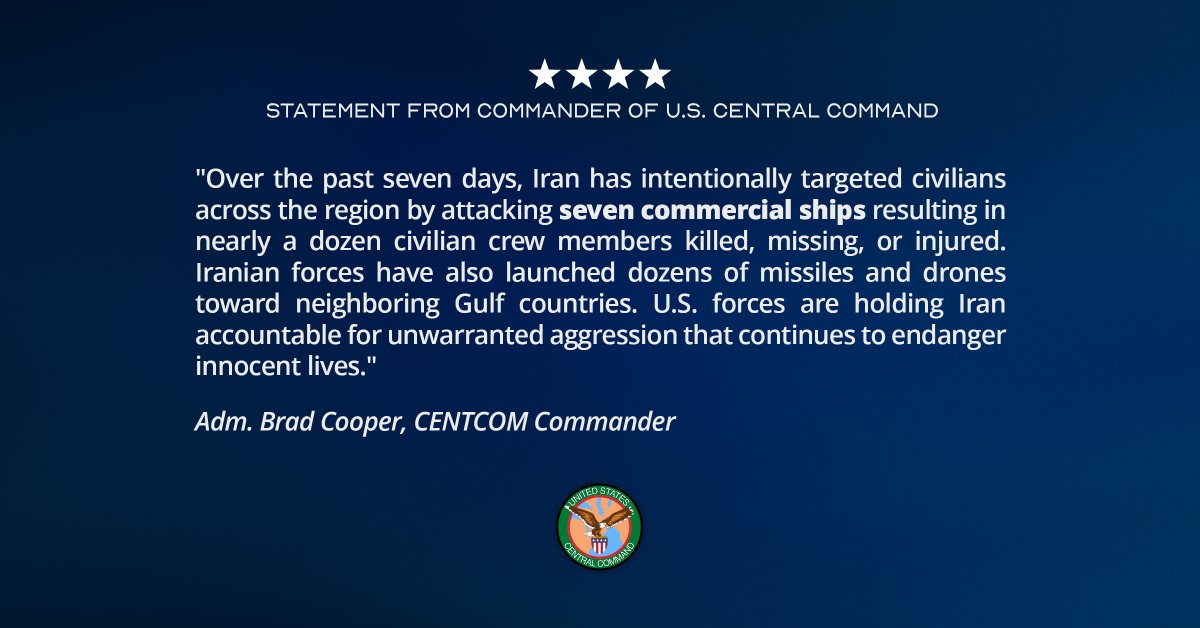 U.S. Central Command tweet media