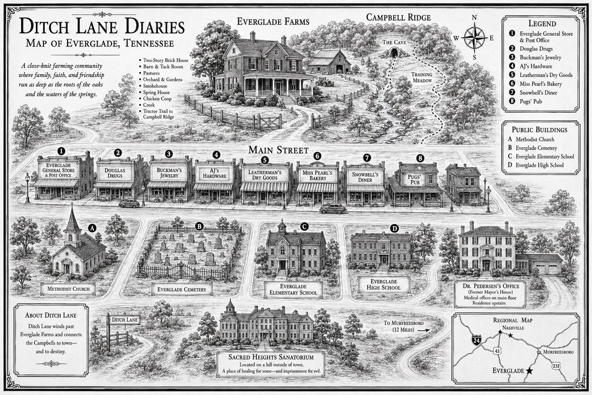 Author_DFJones's tweet photo. Tentative map:
Ditch Lane Diaries 10th Anniversary Supernatural 4 book series release for book 1 September 1st. (New Narrative) #preordersoon #ditchlanediaries #dfjonesauthor #christianfantasy #supernatural https://t.co/3HiQlmeEvs