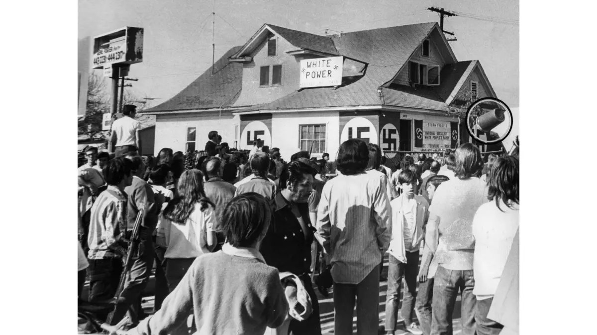 la_dorkout's tweet photo. Starting in 1964, the LA area was the Western hub for the American Nazi Party. Its first HQ was at 823 Colorado St. in Glendale.

In 1972, 1,000 protestors stormed its new HQ in El Monte. The Nazis left SoCal in '76 after more protests, legal battles &amp; a homicide on its property. https://t.co/5co2uYsfUK