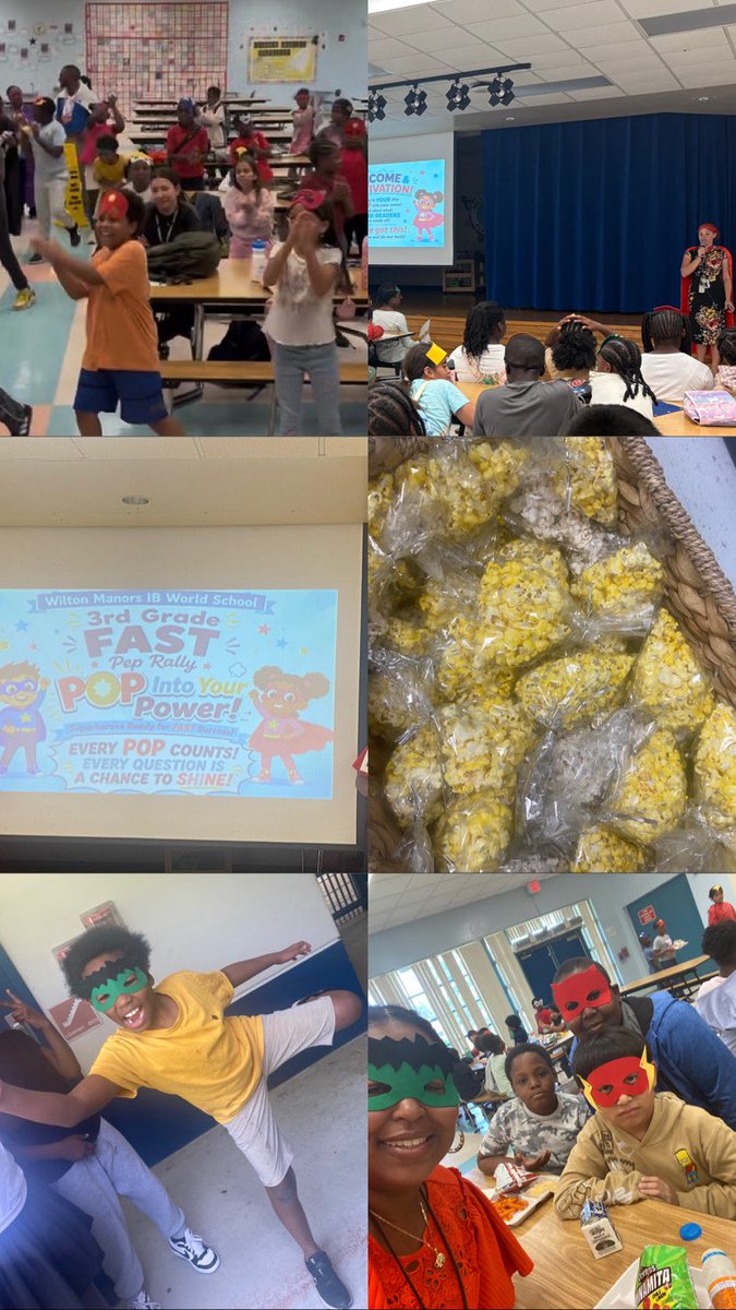 TianaPoitier11's tweet photo. POP INTO YOUR SUPER POWER! 🍿🦸🏽‍♀️🦸‍♂️
Our FAST Pep Rally was filled with fun, laughter, and lots of motivation! Students are ready to show what they know, believe in themselves, and shine bright tomorrow. Now it's time to SOAR! 💙 #PopIntoYourSuperPower #SummerSOAR @LeadWithRIVERA https://t.co/FyDpl1W1jp