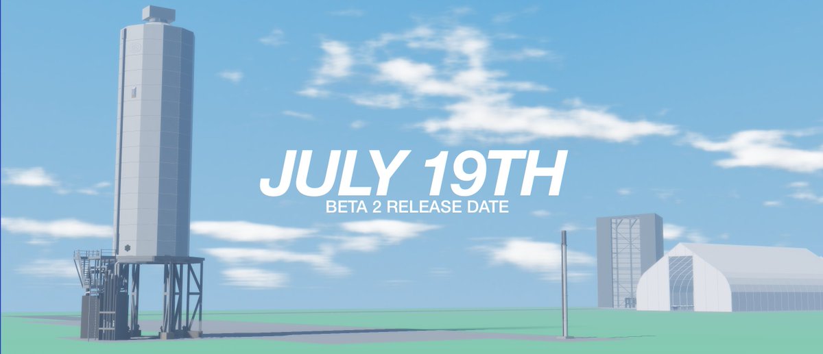 SimpleStarship's tweet photo. IT. IS. TIME.

BETA 2 COMING AT YOU THIS WEEKEND!
Get ready to play the first ever game meant for BUILDING Starships. Go bananas. 
#spacex #roblox #starship https://t.co/PdDYdCEEvN