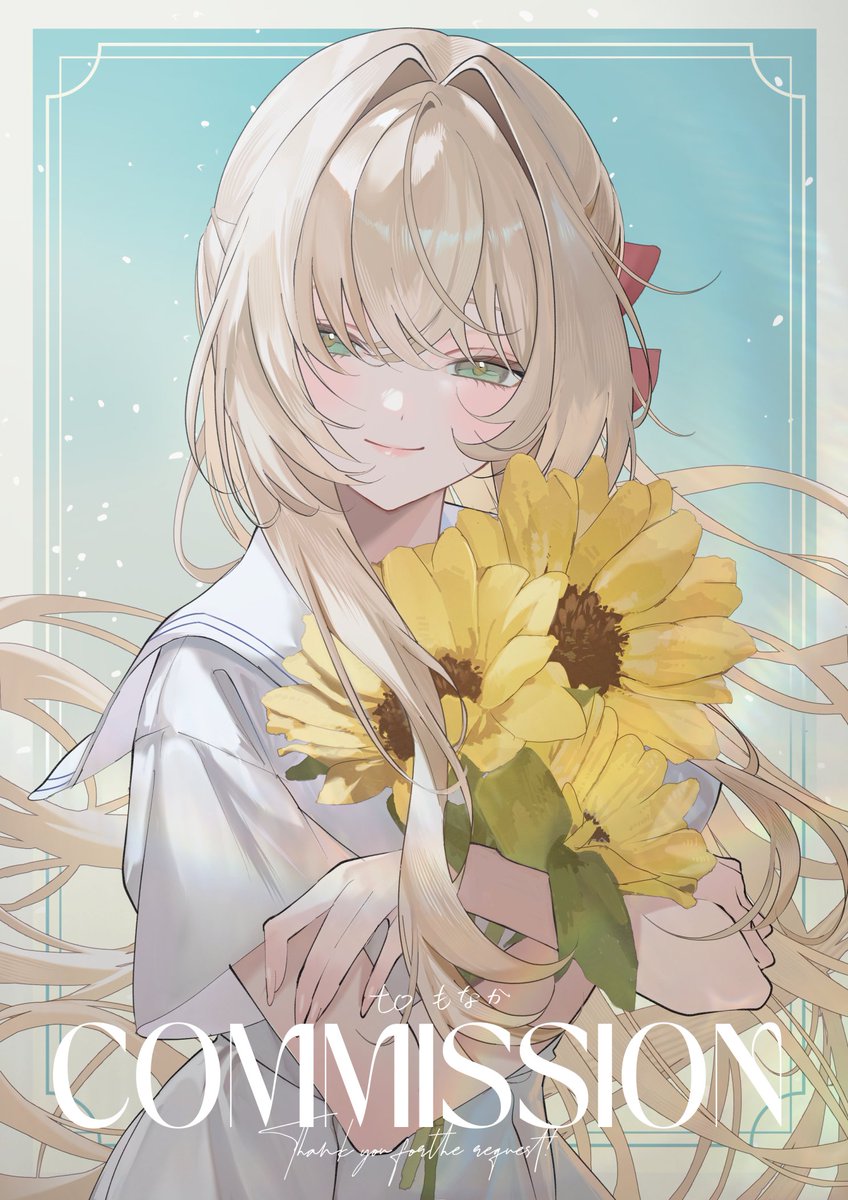 79poppo's tweet photo. リクエストありがとうございました！🌻 #Skeb https://t.co/j4dXMZv3Ju