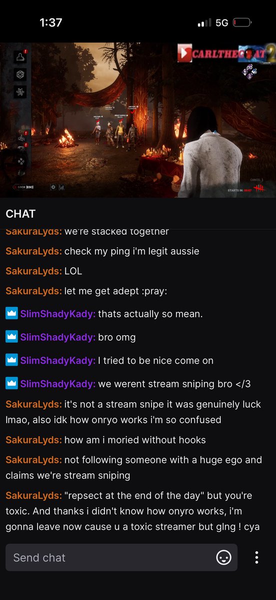 CTG_2's tweet photo. Posting a vid soon where i had 2 e girls crashout in my chat after they deliberately stream sniped me and i have receipts lol ggs https://t.co/q8imgdI2Ur