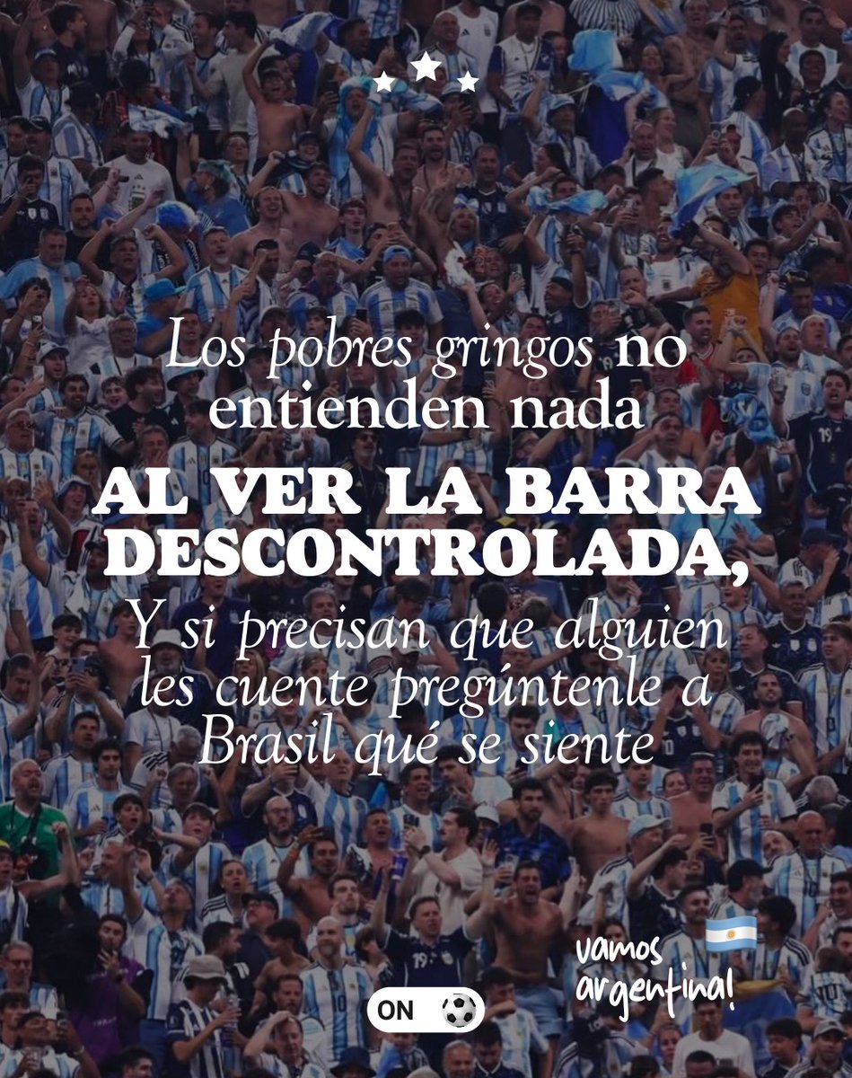AgroActiva's tweet photo. "Que brille la cuarta estrella en el cielo glorioso de mi Nación."
Mañana Argentina entera grita lo mismo.
¡VAMOS ARGENTINA! 🌾
Una muestra de lo que somos. https://t.co/5vqyePNltm