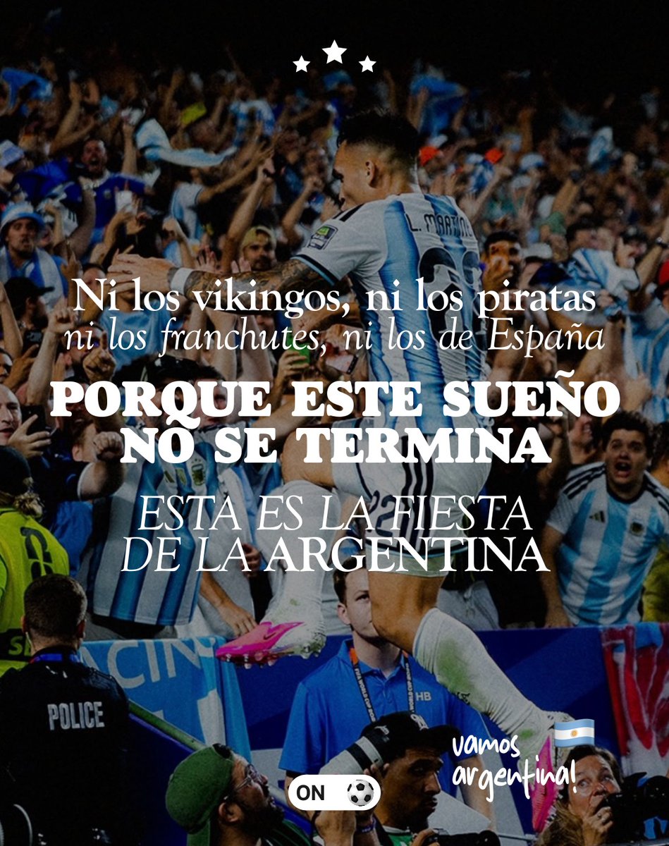 AgroActiva's tweet photo. "Que brille la cuarta estrella en el cielo glorioso de mi Nación."
Mañana Argentina entera grita lo mismo.
¡VAMOS ARGENTINA! 🌾
Una muestra de lo que somos. https://t.co/5vqyePNltm
