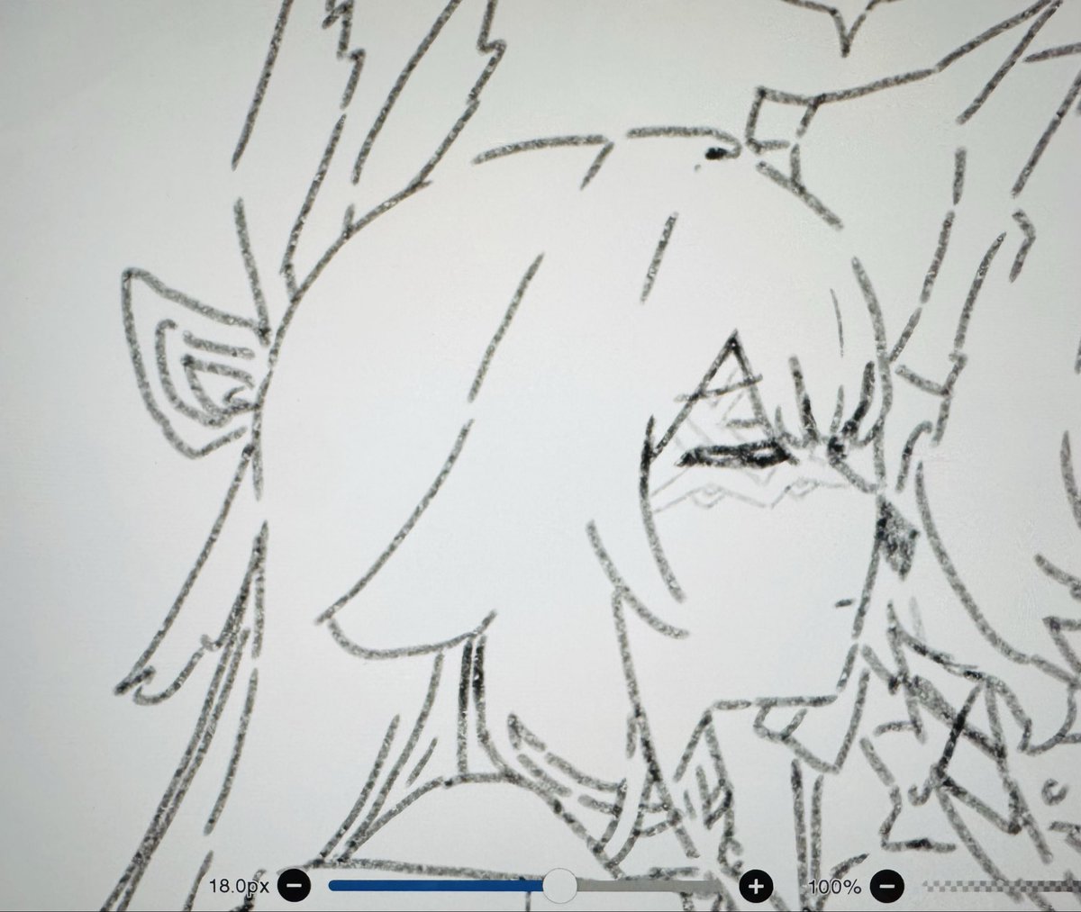 QhvTb's tweet photo. シャーペンbが一番アナログ描きに近くできるから今気に入ってんだけど線の荒さよ https://t.co/mIriWxve4K