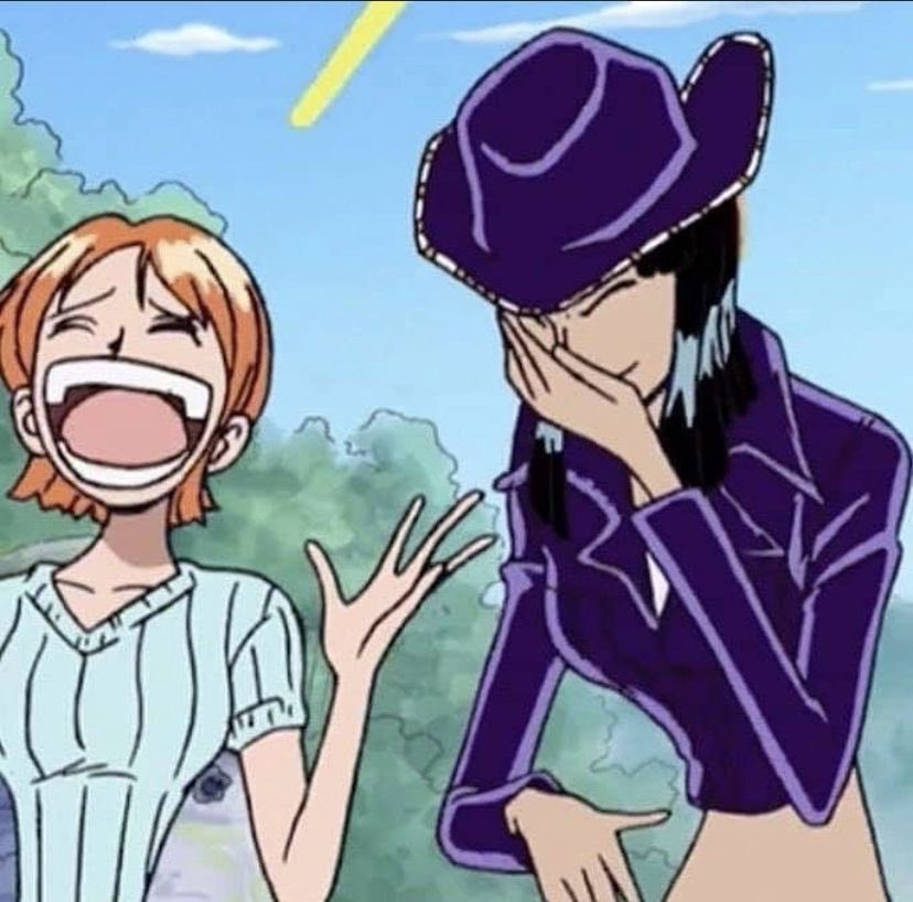 SHANKSTOPME's tweet photo. low quality nami and robin just giggling and sillying together oh how I love you https://t.co/1IcDdpxzT5