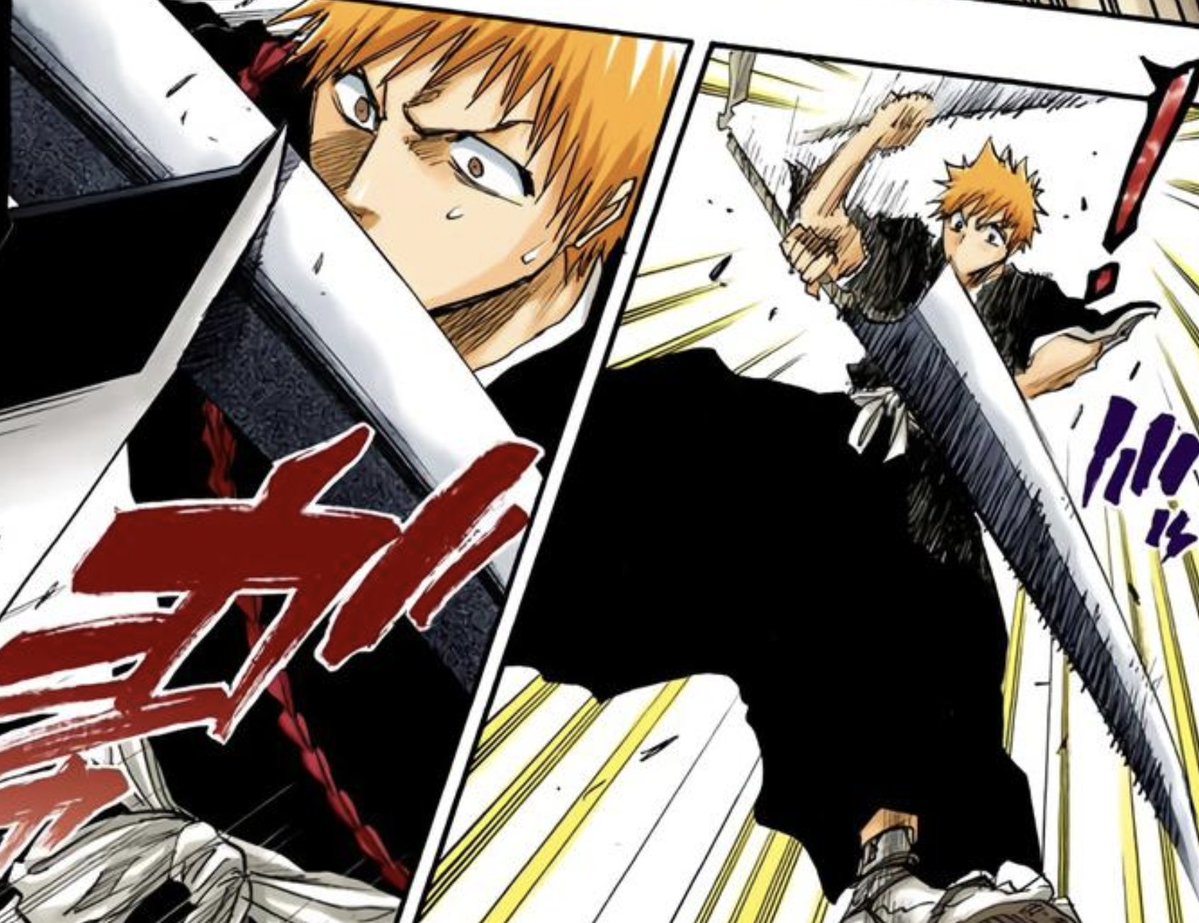 UnchainedTensa's tweet photo. @EgoSwordOwner @EgoSwordLibur That wasn't a Fullbring.

"Hey! Quit it already!" 

His Spiritual Pressure spiked alongside the transformation of his weapon, Initially catching the orange haired Shinigami off guard. 

Instinctively he put Zangetsu's flat side in front of him, taking the brunt of the impact - https://t.co/wz9r4aaMHk