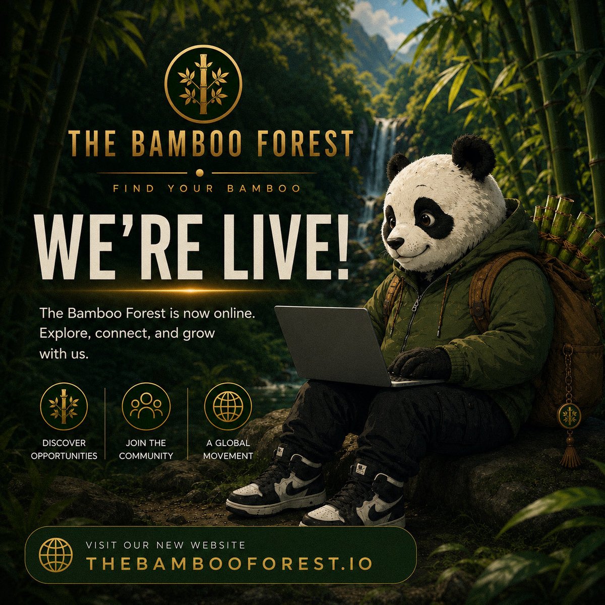 Panda_Timex's tweet photo. 🚨 BIG NEWS 🚨

The Bamboo Forest website is officially LIVE! 🎋

Thank you to everyone who has supported us and believed in our vision. Your patience has brought us to this moment.

Today marks the beginning of our next chapter. From here, our focus is simple: build, grow, and introduce The Bamboo Forest to the world.

🌿 Find Your Bamboo.

🔗 https://t.co/QTve6aUaj1

#FindYourBamboo #Panda #PandaAdventures #Solana