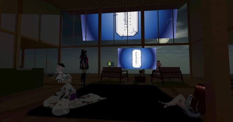 memebc2023's tweet photo. 昨夜は【横浜読書会@kuribooks1 】と『よる』をテーマにした持ち寄り読書会36回目を開催。『#よふかしのうた』『#トムは真夜中の庭で』『#夜』を紹介しました。参加された皆様に感謝。⁣
⁣
#メタバース読書会 #cluster読書会 #メタバース #cluster #めめんとブックス⁣ https://t.co/LS8ptBIgCe