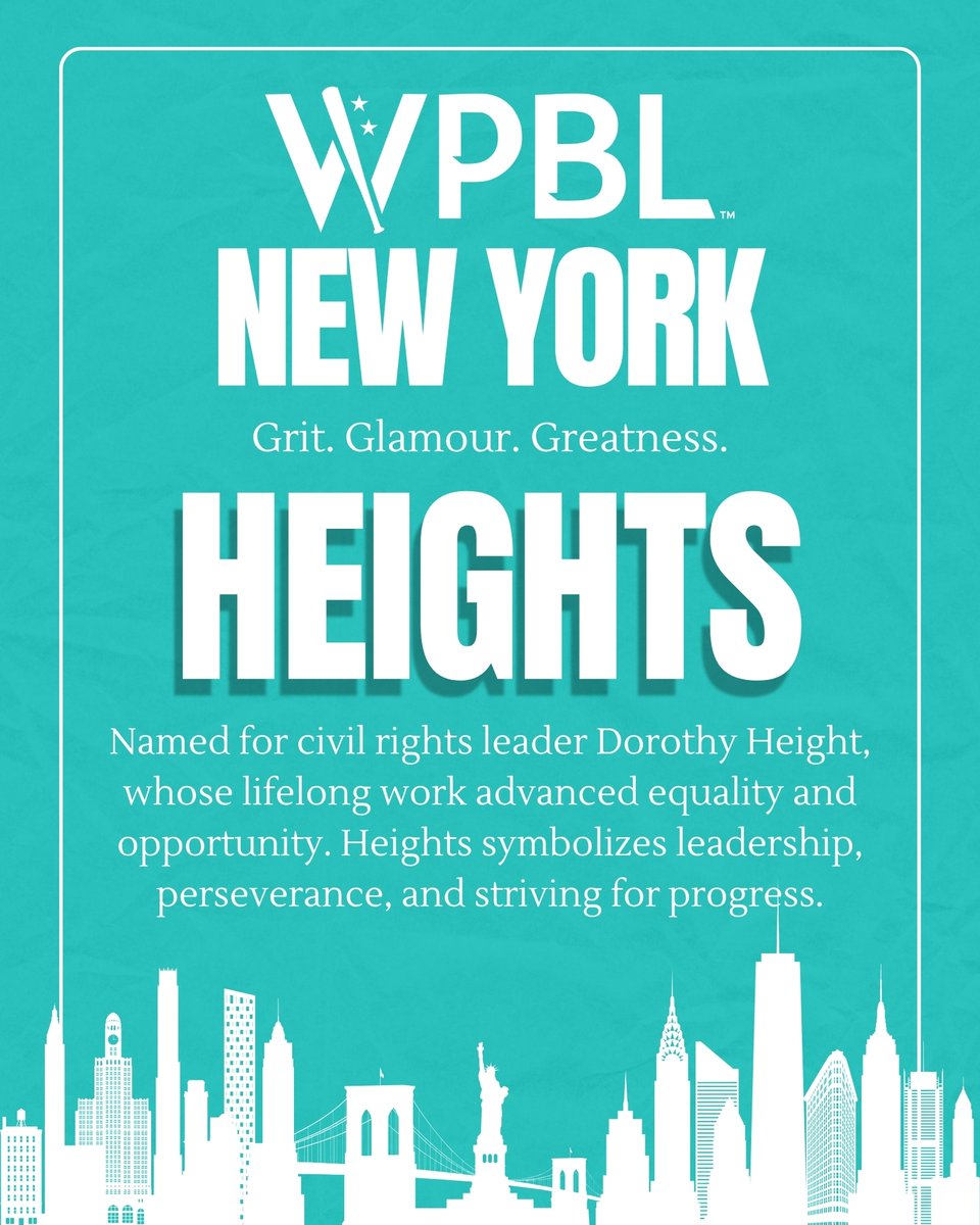 SHBH_Official's tweet photo. Every team name has a story. ⚾️

The WPBL's inaugural team names were chosen to honor women whose impact extended far beyond their own fields, celebrating pioneers who broke barriers and inspired future generations.
#WPBL #SeeHerBeHer https://t.co/bKgLeaCFN0