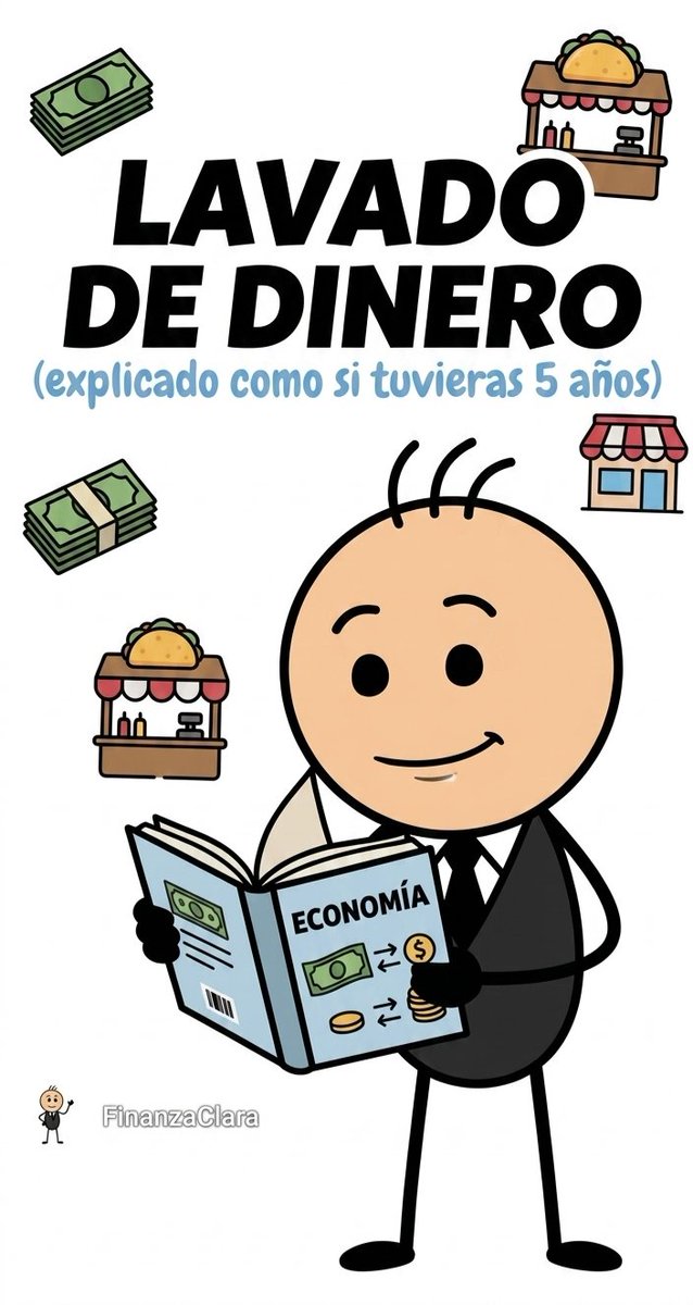Gilfrancoalejo's tweet photo. ¿Alguna vez te has preguntado qué es exactamente el "lavado de dinero"? 🧼💵

​Aquí te lo explico de la forma más sencilla posible, como si tuvieras 5 años.

​Dentro hilo 🧵👇 https://t.co/Td2pdkwrGx