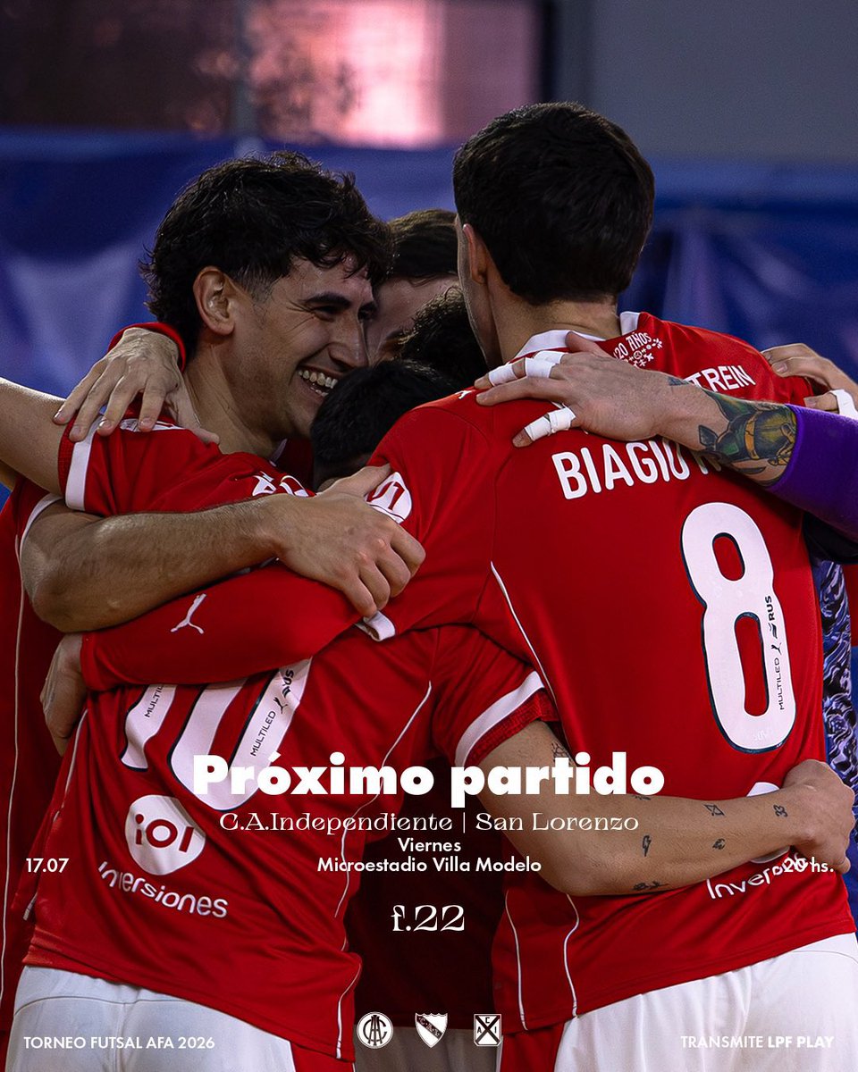 tribunarojaok's tweet photo. ¡Se confirmó la
fecha 22 para #Independiente! ✅

🆚️ San Lorenzo
Viernes 17/7 - 20 hs. 
Microestadio Villa Modelo 

#TodoRojo 🔴 https://t.co/Gh8kG8D4pn