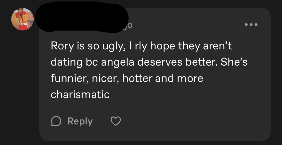 liloloveyou024's tweet photo. Speaking of parasocial Angela fans, got this “lovely” comment on my Tumblr post last night…. https://t.co/NXIw5EBsSI