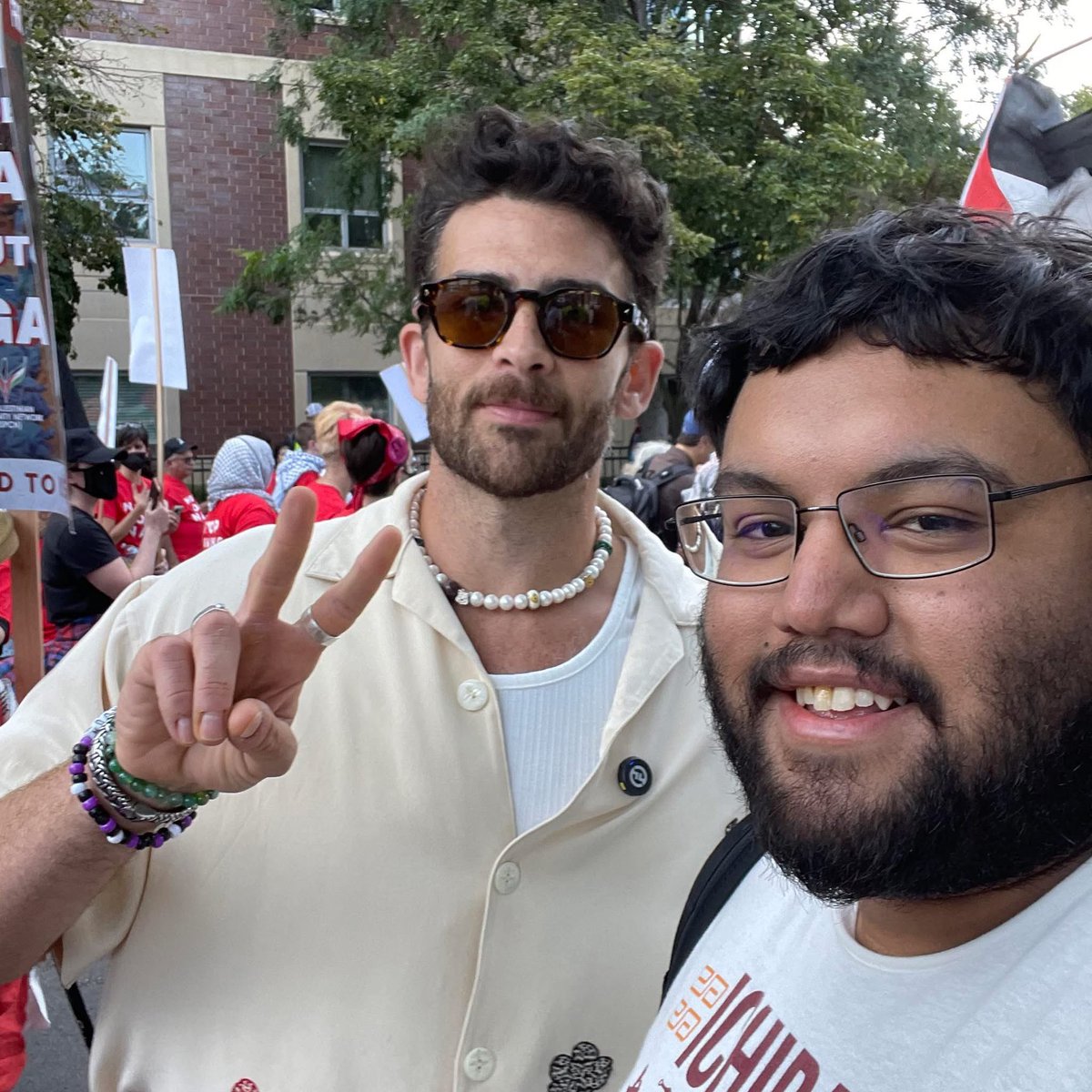 Dprm69's tweet photo. @jijiyon97 Here’s me at a protest with the golden boy of the left https://t.co/aSVruaARWH