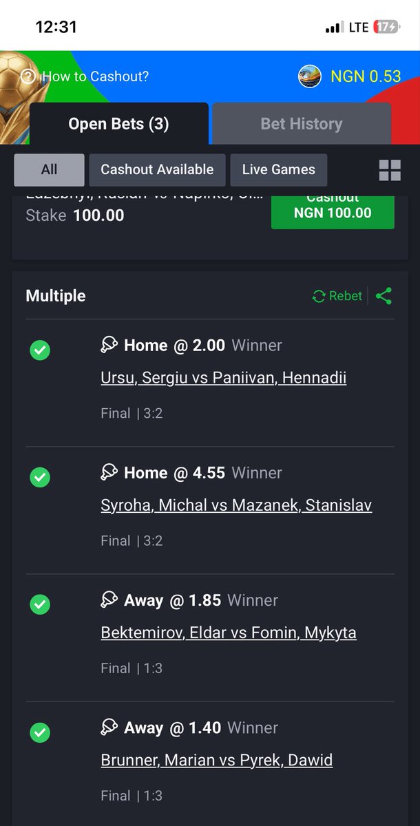 alayebeejay's tweet photo. I won this Game Bro but I didn’t stake high look at the odds giving bro 😎 https://t.co/l5bnLc0hOW