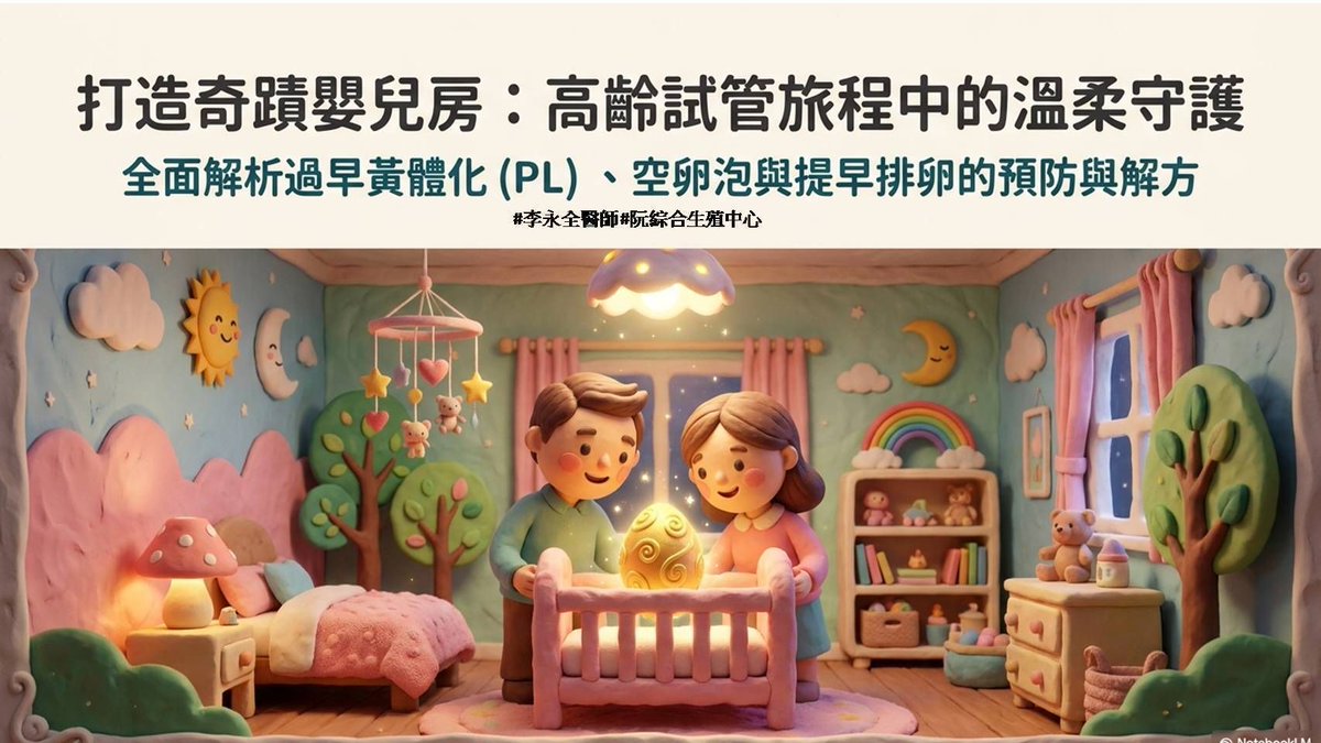 infertility_tw's tweet photo. 【試管求子路上的大魔王：空卵泡、黃體化、提早排卵？ 應對策略?】

     各位備孕中的姊妹們，每次進療程打排卵針，心裡是不是都七上八下的？尤其是在跟時間賽跑的高齡備孕媽媽，最怕遇到的就是取卵日當天開獎遇到「空卵泡」，或是被醫生宣判「黃體素提早升高（提早黃體化）」，甚至卵寶寶「提早排卵」跑掉了😢！
     原來這些難關都是有科學策略可以破解的！馬上整理重點分享給一起奮鬥的姊妹們：
💡 魔王一：空卵泡（明明有濾泡卻取不到卵） 高齡、AMH偏低或基礎FSH偏高的姊妹，遇到空卵泡的風險確實比較高。但別擔心，醫生可以透過「雙重觸發（結合GnRH促效劑與HCG）」或是延長破卵針作用的時間來預防！

💡 魔王二：提早黃體化（PL） 如果在打針期間，黃體素（P）大於等於 1.5 ng/ml，子宮內膜的環境就會改變，跟胚胎發育不同步，超級不利於新鮮胚胎著床。因為我們高齡的卵巢顆粒細胞功能下降，更容易發生這個狀況。 破解招式就是「客製化療程」！醫生可能會視情況調整排卵針劑量，或者對於43歲以上的姊妹，當最大濾泡長到16mm時就「提早打針取卵」，這招能有效避免黃體化、改善胚胎品質。必要時，醫生可能也會評估使用特定的皮質類固醇或二甲雙胍（Metformin）來協助預防。如果黃體素還是飆高，最棒的絕招就是「全胚冷凍（Freeze-all）」！先把寶寶凍起來，等下個週期子宮內膜恢復最佳狀態再植入，這可是醫學界公認最有效的補救方法喔！

💡 魔王三：提早排卵 為了防止卵寶寶不告而別，醫生會使用拮抗劑或促效劑來幫濾泡踩煞車，並透過密集的回診超音波抽血監測，當濾泡達到18-20mm時精準打破卵針。
     試管這條路真的不容易，每一次抽血、超音波都像在闖關。但只要有專業醫生幫我們量身打造的「個體化促排卵方案」，調整取卵時機，必要時勇敢選擇全胚冷凍，我們一定能順利抱到健康的寶寶的！大家一起加油，我們不孤單！💪✨
#李永全醫師 #阮綜合生殖中心 #試管嬰兒 #高齡備孕 #凍胚植入 #試管媽媽日常
儲存的回覆僅供檢視