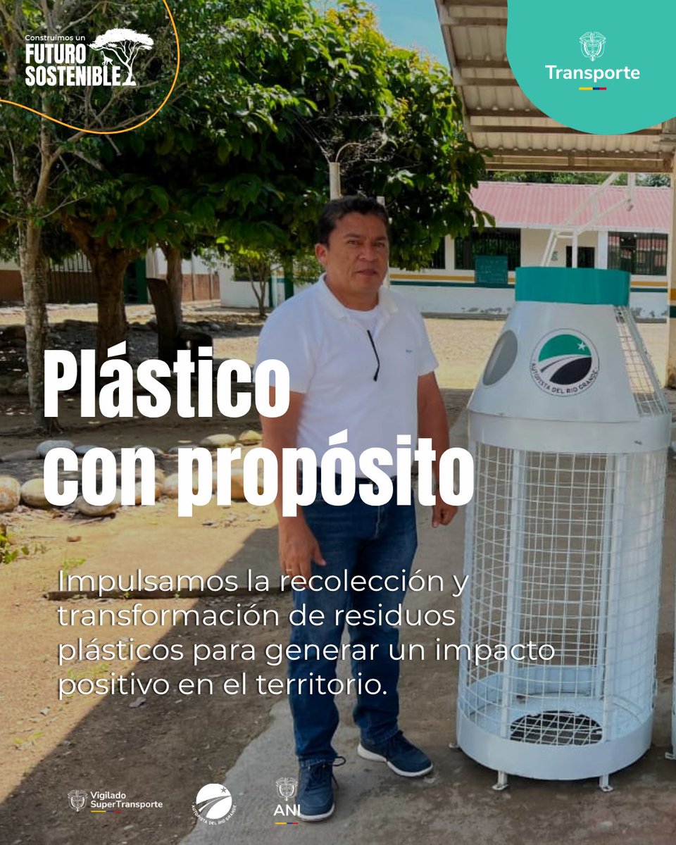 AutopRioGrande's tweet photo. ♻️ Con la campaña “Plástico con Propósito” entregamos 10 contenedores a 5 instituciones educativas para fortalecer la cultura del reciclaje.

💚 Más educación ambiental, más aprovechamiento de residuos y más acciones por un futuro sostenible.

#ConstruimosUnFuturoSostenible https://t.co/0zc9P4xExg