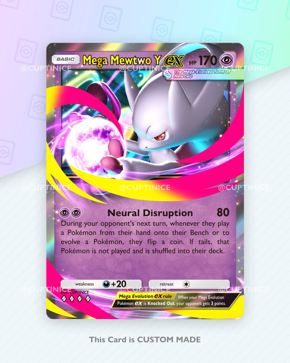 Cuptinice's tweet photo. FULLY CUSTOM Mega Mewtwo Y EX                

#PokemonTCGPocket #PokemonTCGP #PTCP https://t.co/9XUVljLJx7