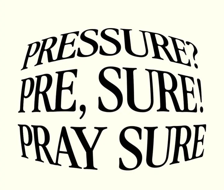 wtffrio's tweet photo. From pressure to prayer - that's how we make it sure. https://t.co/56C1Qi5qzN