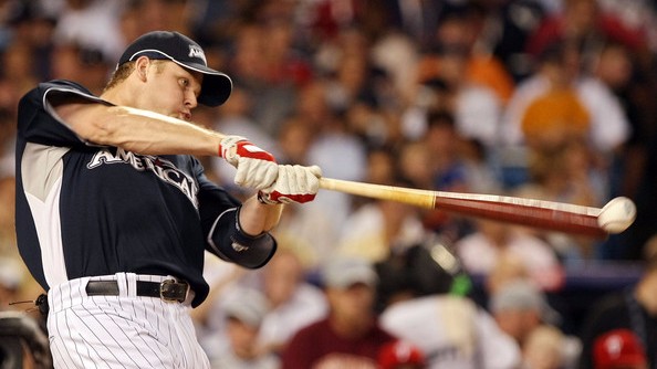 TwinsAlmanac's tweet photo. Justin Morneau won the Home Run Derby at Yankee Stadium on this date in 2008, beating out Josh Hamilton, who just didn't have the stamina to keep up with the big Canuck. https://t.co/FJSAOHBknc