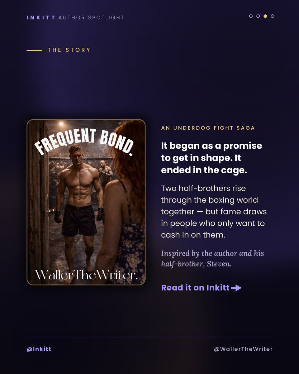 Inkitt's tweet photo. ✨ Author Spotlight: Shaun Michael Waller - @Wallerthewriter 

By day, he's a chef in Cambridge. For the past ten years, he's also been a writer - one who freely admits he wasn't good at it at first, and kept going anyway. Learning, improving, refusing to put the pen down.

Then he found Inkitt, and the doors opened. He reached his first 1,000 reads and remembers the unforgettable moment a reader on the other side of the world found his book - proof that a story written in a Cambridge kitchen could reach anyone, anywhere. Now he's chasing a bigger dream: seeing one of his stories make it to the screen on CandyJar.

And his writing is deeply personal. His book Frequent Bond follows two half-brothers who set out to get in shape and end up fighting for everything - inspired by Shaun and his own brother, Steven. In Bridge Street, the characters are real people and the setting is the city he calls home.

Best of all, Shaun lifts others as he climbs - giving a percentage of what he make on Inkitt to charity and helping fellow writers grow their own readerships.
His advice to anyone sitting on a story? "Go for it. Publish your book. Don't be scared."

📖 Read Frequent Bond → https://t.co/XxenAP6fnZ

#WritingCommunity #Inkitt
