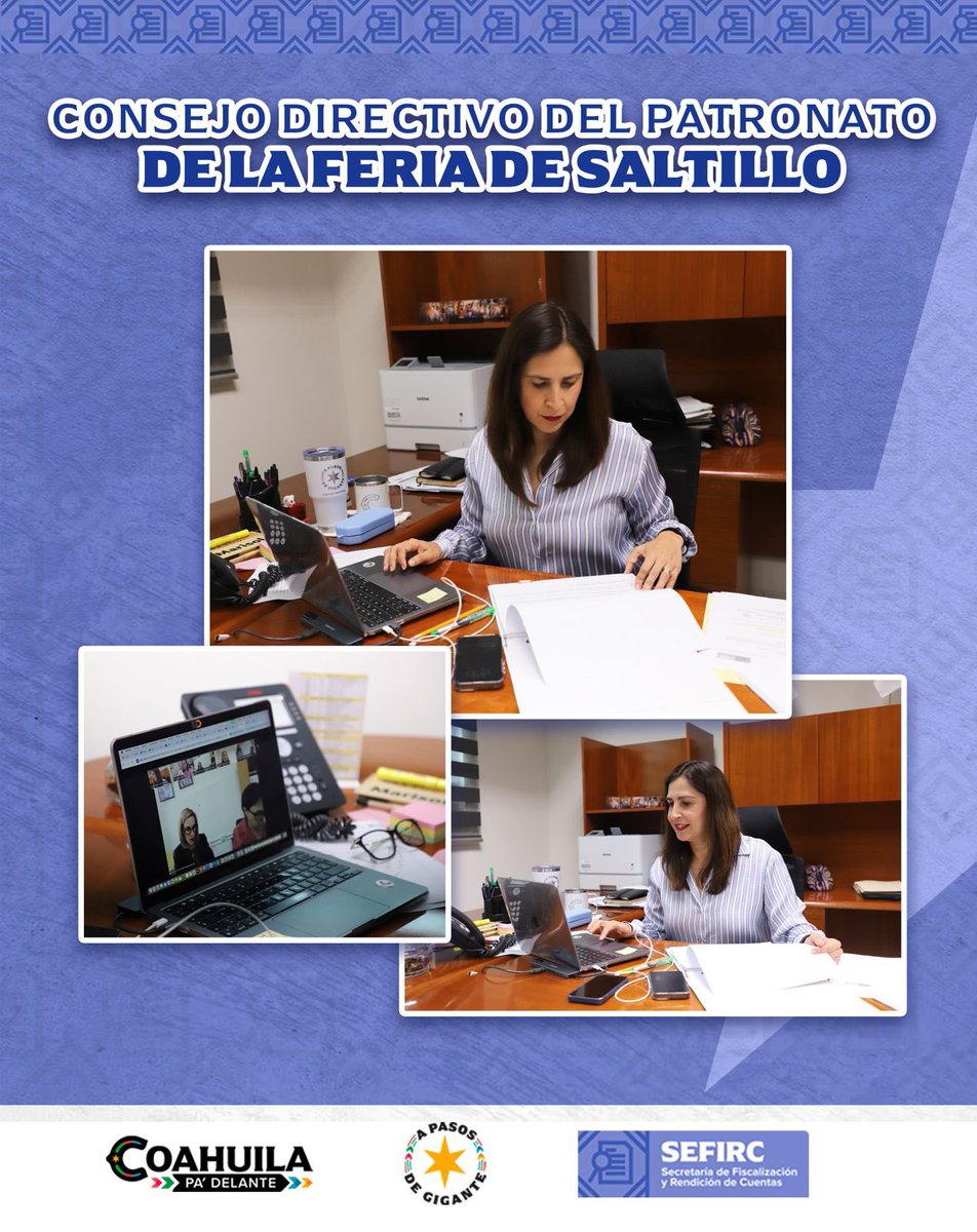 SEFIRC_COAH's tweet photo. Para evaluar el informe financiero del 2º trimestre del 2026, la secretaria Marisol Martínez González participó en la tercera Sesión Ordinaria del Consejo Directivo del Patronato de la Feria de Saltillo, Eventos y Convenciones de Coah

#CoahuilaPaDelante
#APasosDeGigante https://t.co/lZfhYOmU9l