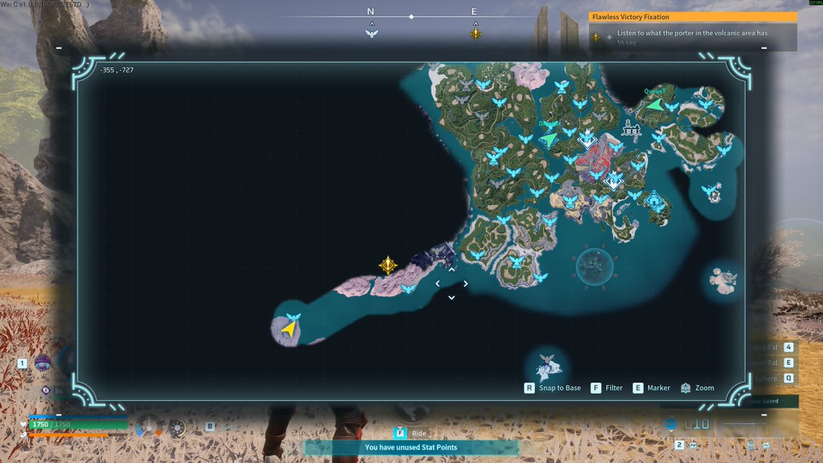 Adiofreak's tweet photo. Arguably one of the best charms you can get early on in Palworld 1.0.

Once you get a flying mount, head to the spot on the map below. The schematic is located inside the little tower with the puzzle! https://t.co/GPUZ6qMoHB