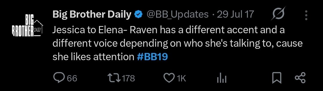 thunderstribal's tweet photo. literally just go to big brother daily's account and search #bb19 and the entire thing is a gold mine 😭 https://t.co/HVon6SaXE6