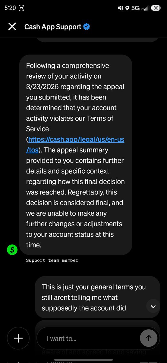 ConnorJBrownson's tweet photo. @CashApp used to be a great platform then they ban you without telling you why only that "its your fault" I have used every platform like them and never been banned or broke terms so if i can't win their "appeal" their platform is a joke thanks for nothing... https://t.co/mCzp4mSLCg