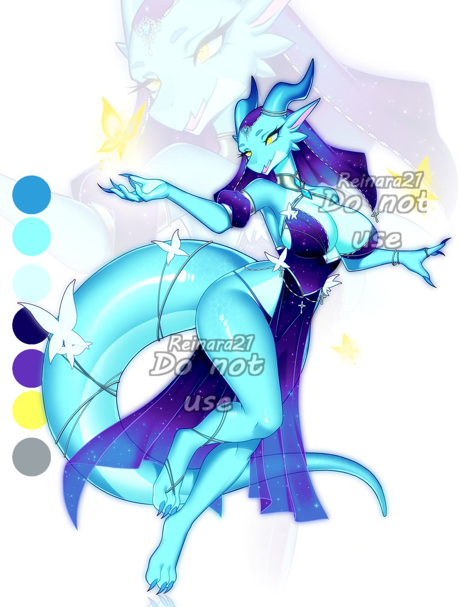Re1nara21's tweet photo. ✨️🩷A pair of designs I did before💙✨️

#Kobold #adoptable #furry #oc https://t.co/Dx9d9OzI9j