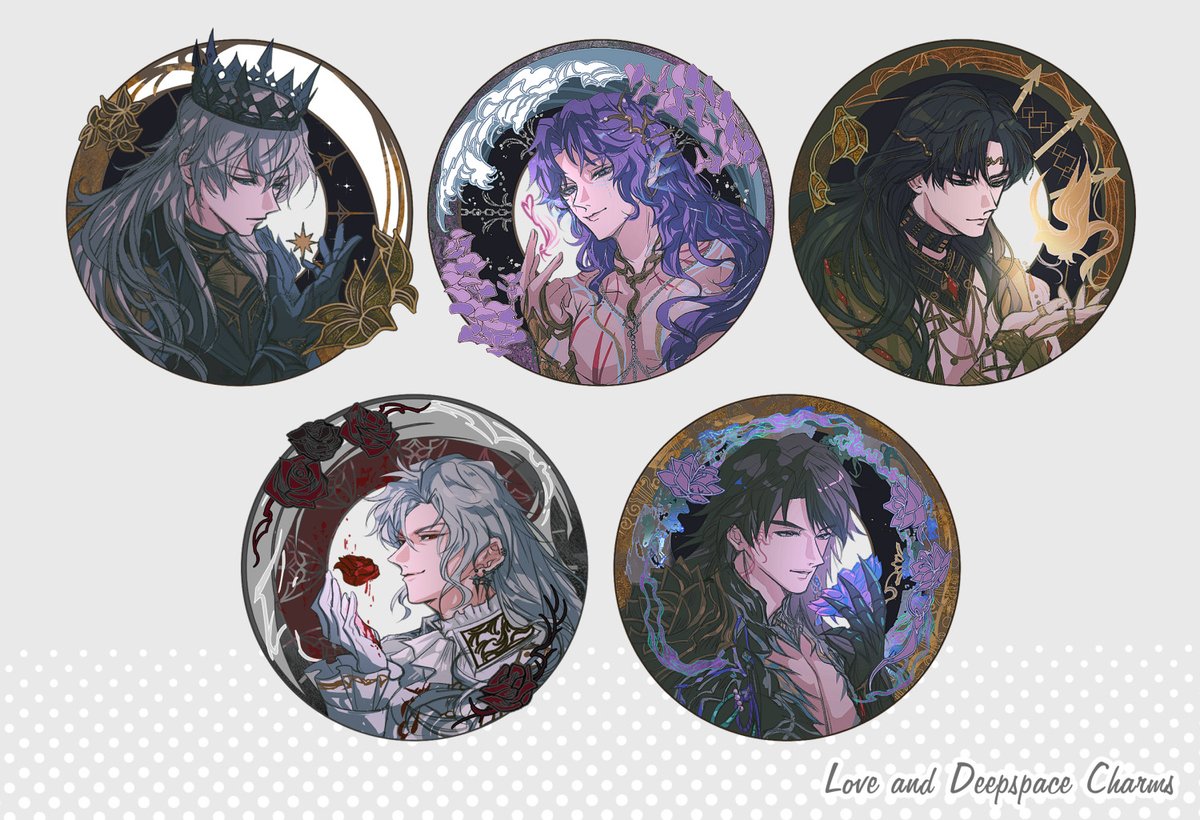 Miyukiko's tweet photo. All my new Love and Deepspace myth charms now up!! 
https://t.co/zH01TbcGk8 https://t.co/L7ajrwVgRs