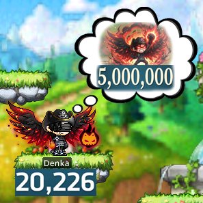 Denkawtf's tweet photo. After a long period of inactivity, I'm going to pick up my character that I've had since the beta. I got hit with nostalgia for @MaplestoryU, which I had stopped playing due to lack of time (and hand pain xd). Let's see what's new and we'll try to improve the character little by little 🙂