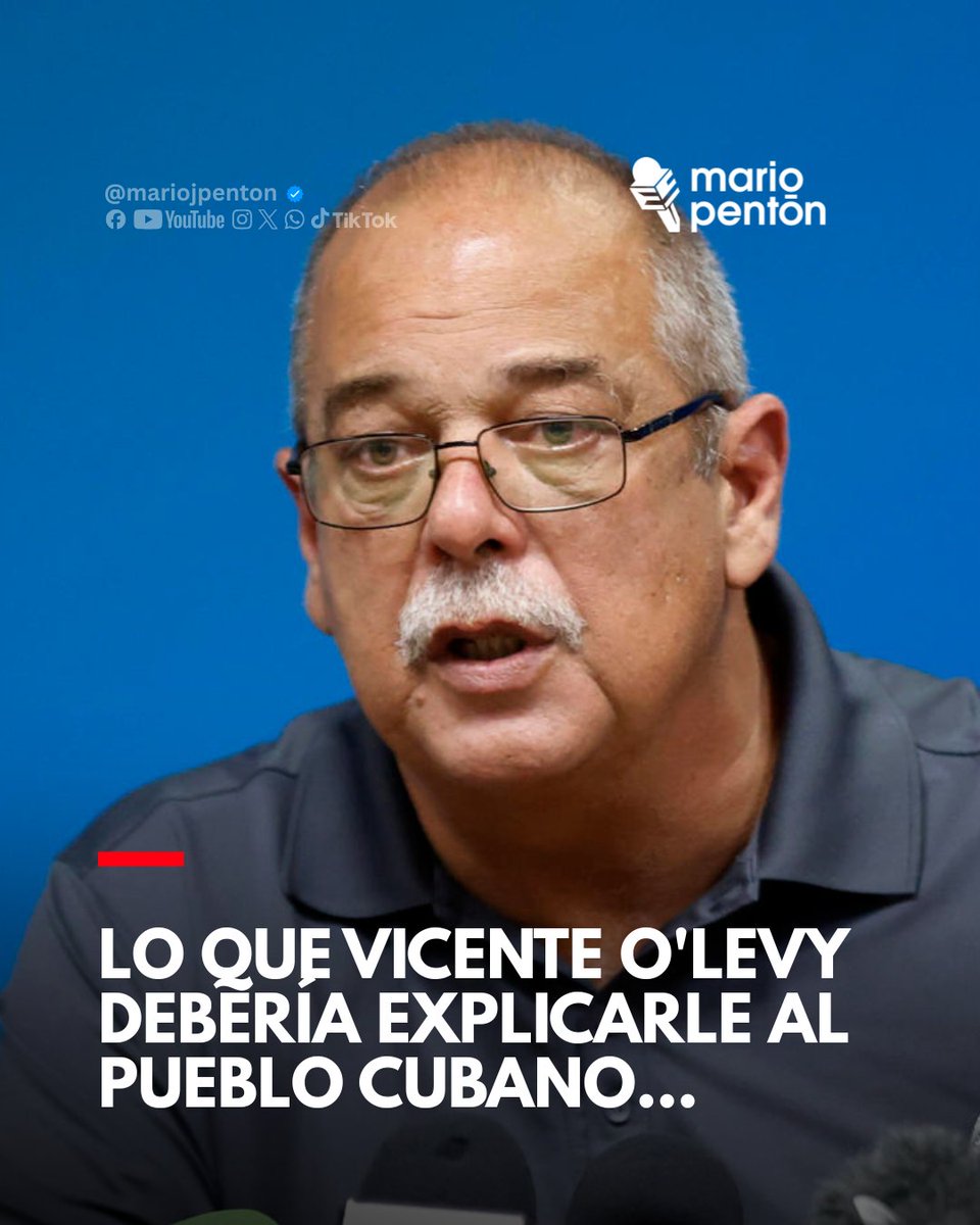 MarioJPenton's tweet photo. 🔴#DENUNCIACIUDADANA #CUBA

Ministro de Energía y Minas, Vicente de la O'Levy. Usted nos tiene que explicar:

En abril de 2025, cuando el país contaba con 8 parques solares, ustedes dijeron lo siguiente:

“Los 8 parques solares fotovoltaicos en funcionamiento aportan, en el horario de mayor radiación solar, alrededor de 174.4 MW; es decir, una potencia similar a la unidad de 100 MW del Mariel, junto a una pequeña, similar a las de Renté en Santiago de Cuba”.

En esa misma entrevista pusieron este ejemplo: “Ayer los parques fotovoltaicos aportaron 958 MWh en aproximadamente 8 horas de generación. De esta forma, si promediamos 958 MWh entre 8 parques y aproximadamente 8 horas de radiación solar productiva, el resultado es que, como promedio, la energía instantánea servida es de 14 MW por parque; es decir, para un total promedio de 119 MW de potencia en los parques fotovoltaicos instalados hasta el momento, una cifra interesante”.

Entonces es lógico que hoy no entendamos.

¿Cómo es posible que haya tantos apagones durante el día en Cuba con 72 parques fotovoltaicos ya instalados? ¿Cómo, con 72 parques y la salida del sol generalmente sobre las 6:50 a.m. y la puesta sobre las 8:19 p.m. —o sea, casi 12 horas de sol en estos meses del año—, el pueblo cubano solo tenga dos horas de electricidad al día, en el mejor de los casos, y muchas veces en la madrugada?

¿Dónde se metieron esos cálculos? ¿Dónde está toda esa energía generada por los parques fotovoltaicos?

Nosotros necesitamos escuchar esa explicación porque esto ya resulta realmente inconcebible.

Si usted mismo dijo en 2025 que 8 parques eran capaces de generar 982 MWh, entonces 72 parques —con los que ya cuenta el país— deberían ser capaces de generar mucho más. Y si redondeamos a 10 las horas de luz solar, entonces, ¿por qué durante el día este pueblo no tiene electricidad?

O ustedes mienten a la cara sin pudor, o nosotros estamos cada día más confundidos.

Lo sigo diciendo: Cuba es un país donde cualquier dirigente puede mentirle al pueblo a la cara y nada pasa.

¿Hasta cuándo tanta impunidad? Ustedes son servidores públicos y tienen que responder al pueblo.

Basta ya.