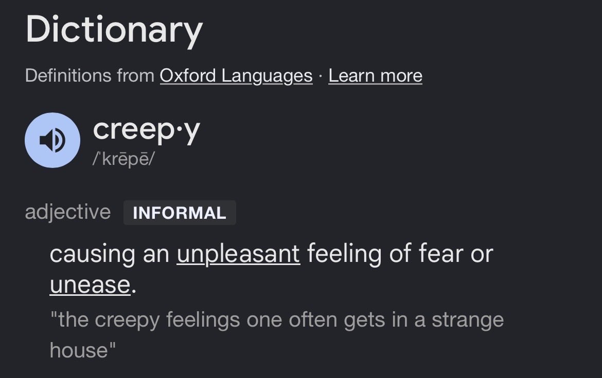 yikes_95's tweet photo. @CocaneSenpai Is that another fantasy of yours? Since when did creep and rape mean the same thing? Or has that been used on you for the said scenarios you brought up? You’re projecting, you assumed pedo and now rape from the word creepy. A hit dog will holler and here you are barking. https://t.co/f4TkJOynmX
