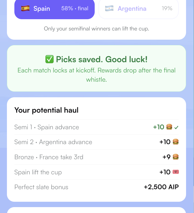 pett_ai's tweet photo. Only 22% of PettBros predicted 🇪🇸 Spain to win the semi-final!

The game’s still on, though 👀

Up next: 🏴󠁧󠁢󠁥󠁮󠁧󠁿 England or 🇦🇷 Argentina? https://t.co/32QbtRKXqf