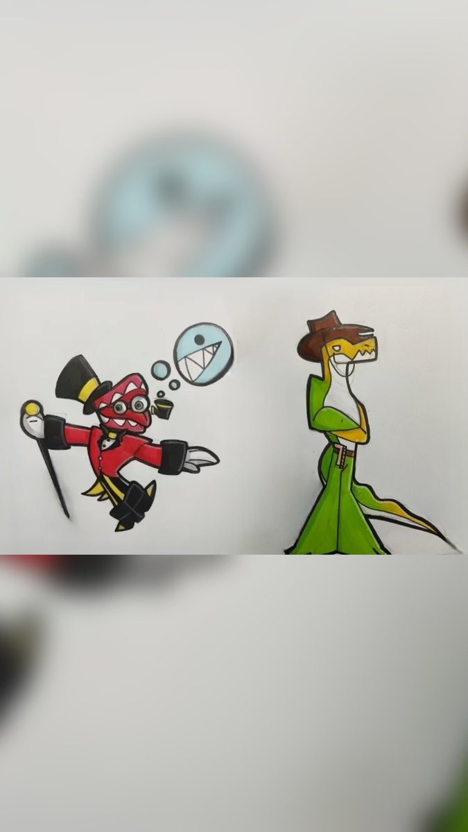 MariaMazerin's tweet photo. My Caine and gummy goo redesigns #caine #gummygoo #theamazingdigitalcircus❤️🦷🎩🤖💛🤠🐊💚 @GooseworxMusic @glitch_prod https://t.co/WwqOBQGZBU