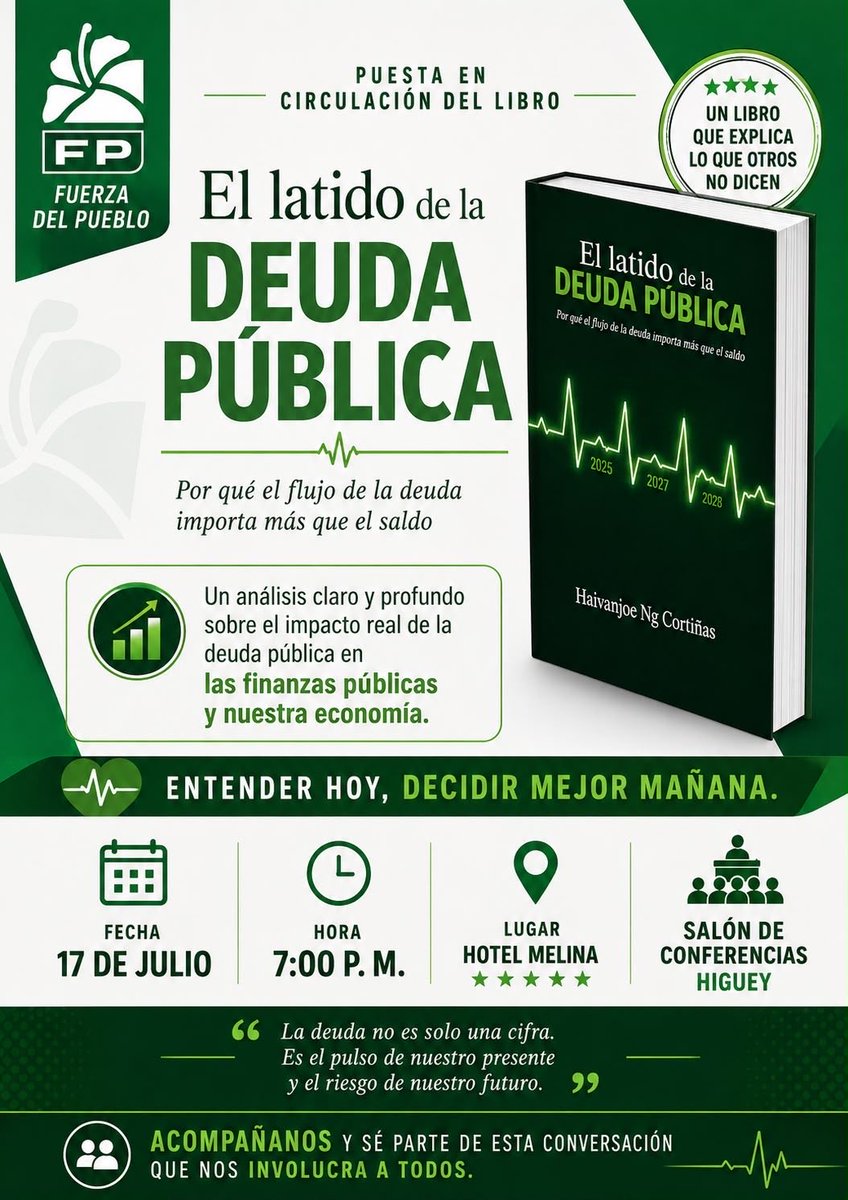 haivanjoe's tweet photo. Con entusiasmo estaré este viernes 17 de junio con los compañeros y amigos de la @fpcomunica de Higuey, @ManuelNolascoRD, en la presentación de mi nuevo libro: El latido de la deuda pública. https://t.co/jaFiMEW6AW