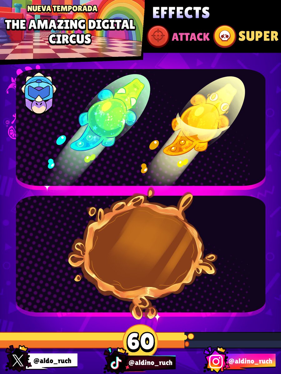 aldo_ruch's tweet photo. NUEVA SKIN PARA BRAWL STARS❗️❗️⭐️

Idea de skin de pase para Pierce y sus recolores, los cosméticos los subiré mañana con más calidad 

#tadc #brawlstars #videogames #foryou #fanart https://t.co/hV4PoBTv6f