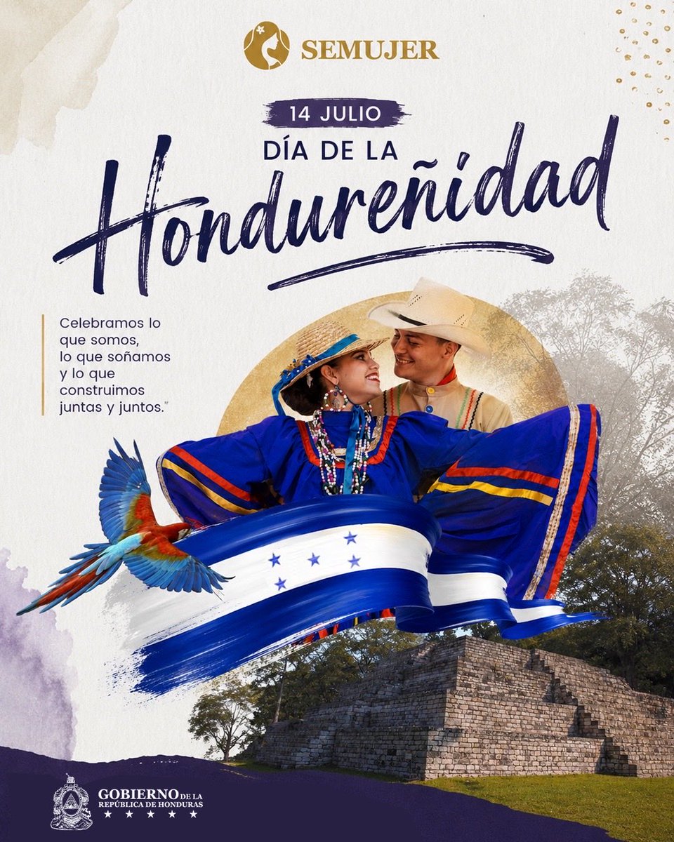 semujer_hn's tweet photo. Hoy celebramos a cada hondureña que, desde su familia, comunidad y trabajo, dejan una huella en nuestro país. 🇭🇳✨
Cuéntanos: ¿qué mujer hondureña te inspira y por qué? 💜
#DíaDeLaHondureñidad #SeMujer #honduras #Mujeresvamosaestarbien https://t.co/d48q2OOdUo