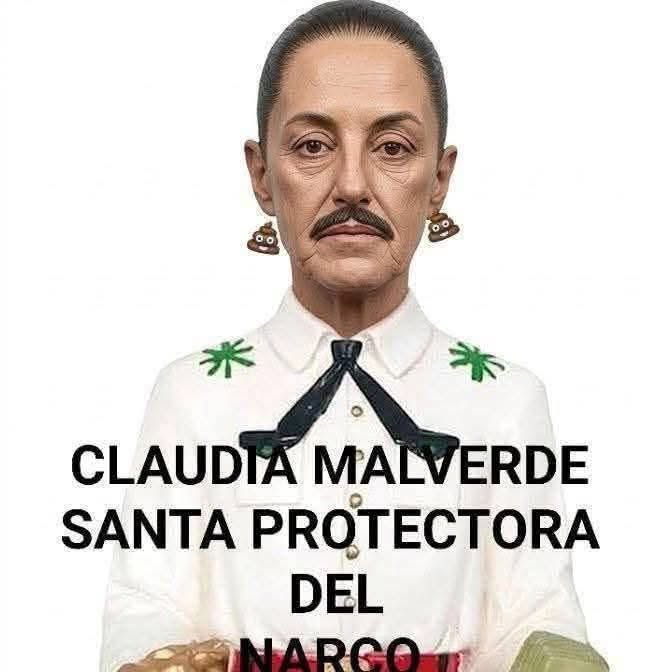 GARCIPAVON's tweet photo. La nueva protectora patrona del n@rco ''Santa Claudia Malverde''😔😔😔🙏