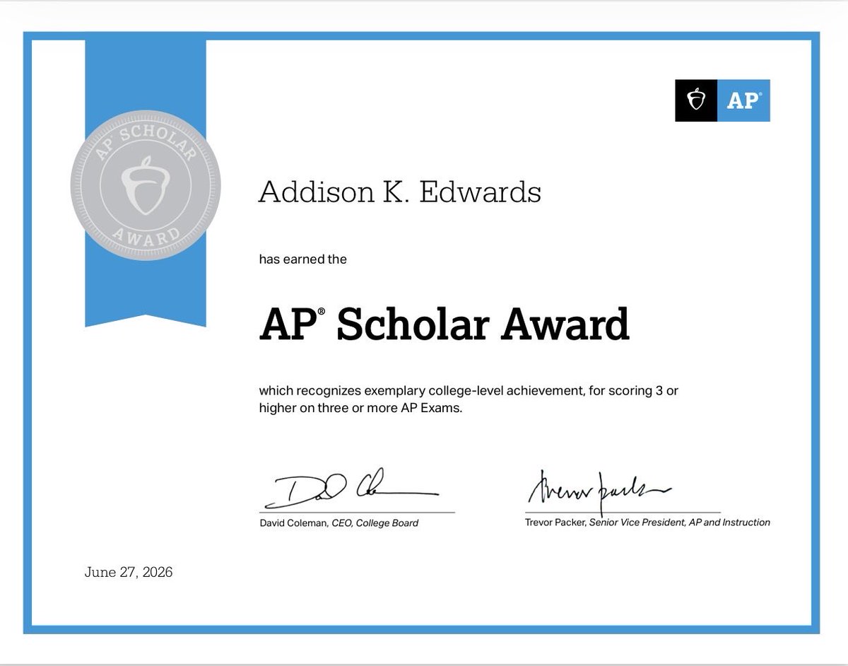 Ad_Edwards_GK's tweet photo. Very honored! @ECNLgirls @ImYouthSoccer @ImCollegeSoccer @ncsa @NcsaSoccer @RecruitMatador @SportPrepX @UncommittedGrls @DWDGSoccer @DWDanielHigh @TheSoccerWire #APScholar https://t.co/p6JEPR6Sap