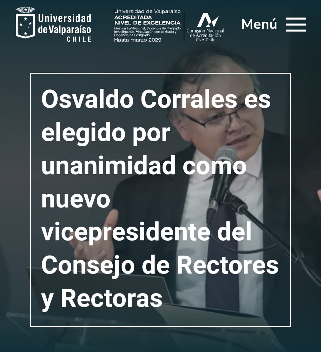 ocorralesj's tweet photo. Agradezco la confianza depositada en mi por las rectoras y rectores del @CRUCH_cl . El Consejo de Rectoras y Rectores es una pieza fundamental en la institucionalidad de nuestro país. Asumo la vicepresidencia ejecutiva con un alto sentido de responsabilidad. https://t.co/Q2A3J2rEvu