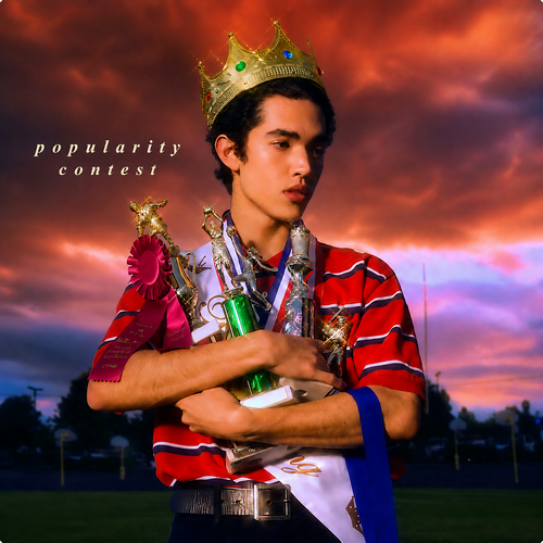 XaviTobin's tweet photo. The only contest where losing wins. My debut album, #PopularityContest is out everywhere this Friday, July 17, and I am so excited to share my crossroads of high school adolescence with you. Pre-save now โก๏ธ https://t.co/jRpC0poj2O https://t.co/KYZGhqgYli