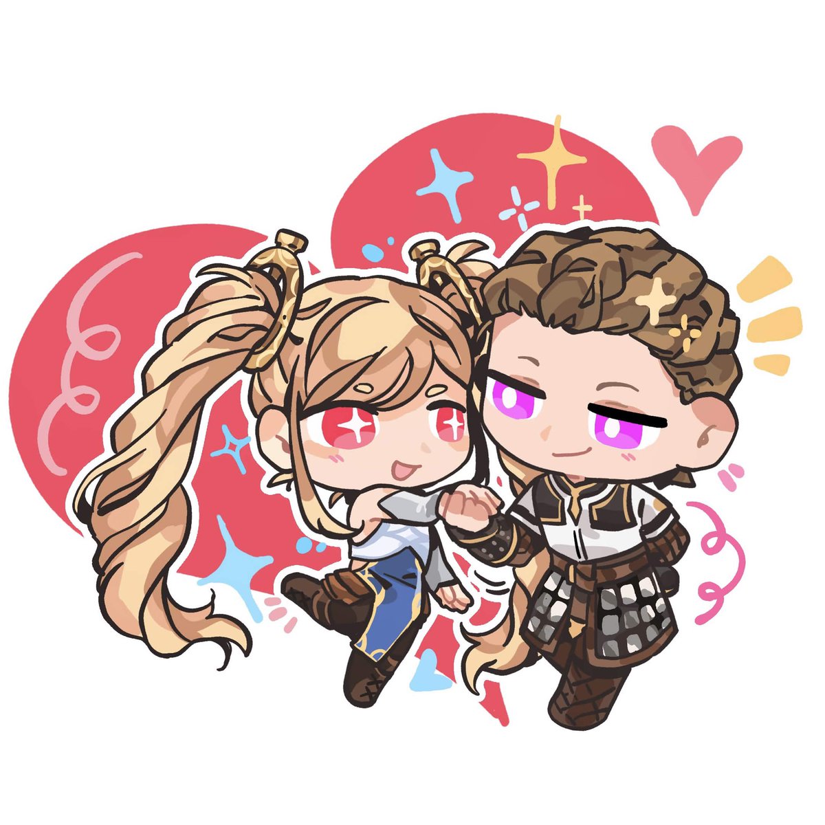 clearcursor's tweet photo. Commissioned @kaite_xyxy for starsight! 🍎🌟 Thank you so much again!! Lin x Heimdall 4ever https://t.co/oWLGtLRMLV
