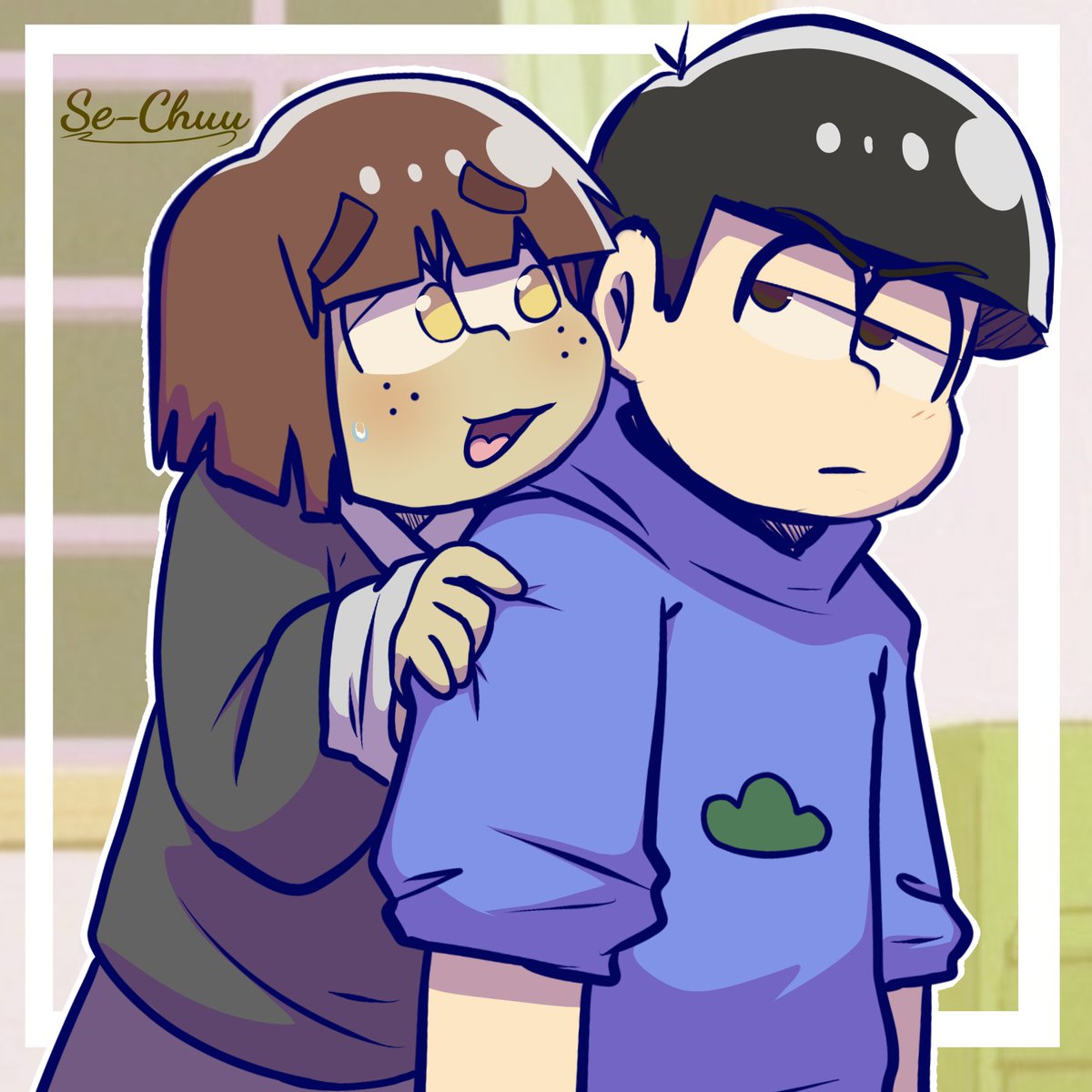 se_chuu's tweet photo. My OCxCanon with Karamatsu!!! [from osomatsu san n.n]  I´m completely sharing, Anyway, I'm not a selfshipper, I just made a fan-made boyfriend for Kara :33 #karamatsu #osomatsusan #ocxcanon #yumeship #osomatsusanoc #yumeart https://t.co/4WMPcqLUib