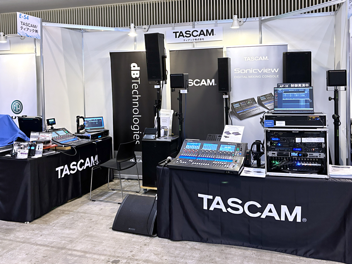 TASCAM_jp's tweet photo. 本日より「九州メディア総合展2026」開催。
小間番号：E-54

デジタルミキサー『TASCAM Sonicview dp』シリーズやSMPTE ST 2110準拠のオプションカードに加え、設備音響機器、PA/SRスピーカー、ポータブルレコーダーなどを展示。

ご来場の際は、ぜひお立ち寄り下さい。
https://t.co/Q1cBCF8Us3